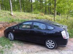Nové auto, Toyota Prius. Do města i do lesa.