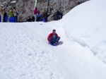 Švýcarsko, Jungfraujoch, sáňkování 5. srpna